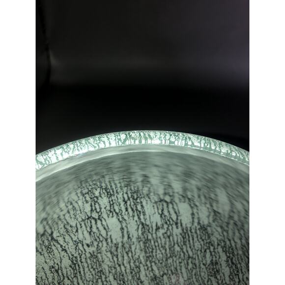 Glass Studio Glass Bowl 8" x 2" Aqua Blue color Used with Defect *READ - Picture 5 of 13